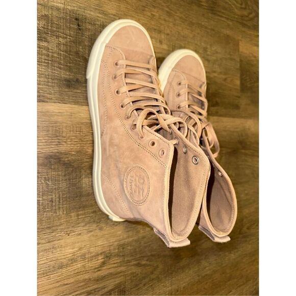 PF Flyers Women's 9.5 Center Hi Tan Leather Suede Sneaker - Picture 2 of 7